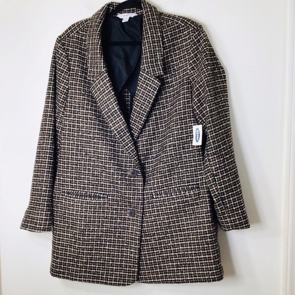 NWT Old Navy blazer jacket women 2X plaid - Picture 1 of 9